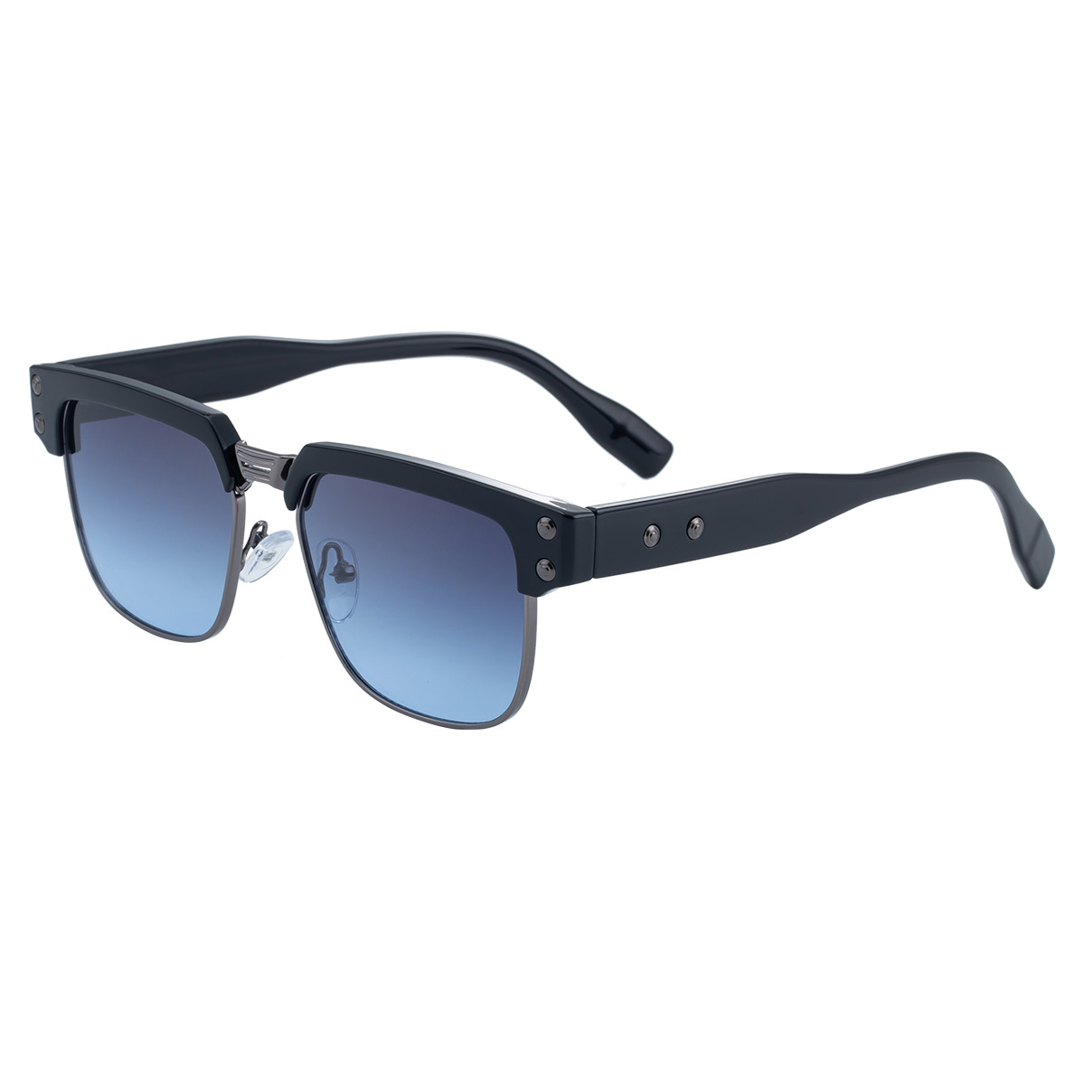 Half frame sunglasses 2025 new European and American square frame men retro personality high-end feeling driving sun protection sunglasses men cross-border Half frame sunglasses 2025 new European and American square frame men retro personality high-end feeling driving sun protection sunglasses men cross-border