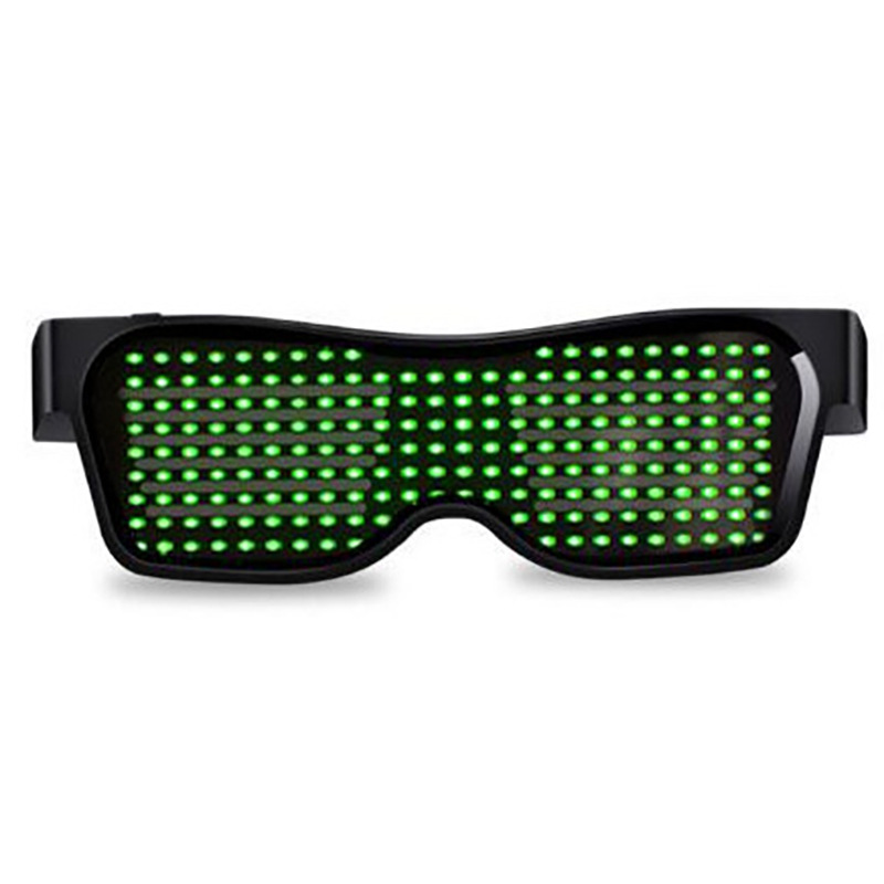 APP Bluetooth LED light-emitting glasses Tiktok bar disco dynamic charging custom pattern LED sunglasses