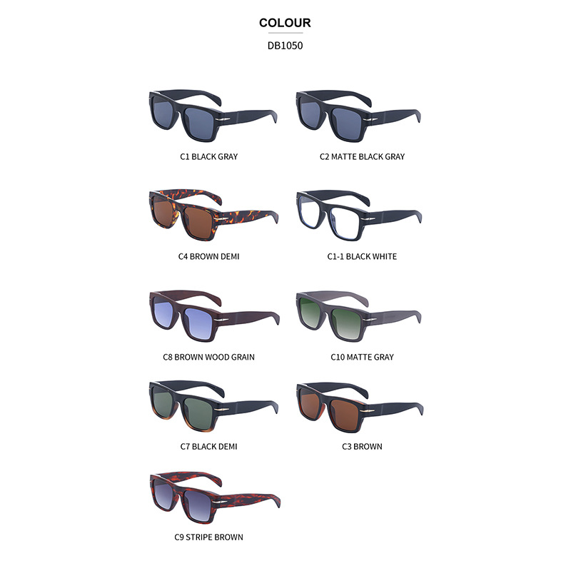 David's retro sunglasses men's style European and American fashion trend square sunglasses men's high-end full frame glasses David's retro sunglasses men's style European and American fashion trend square sunglasses men's high-end full frame glasses