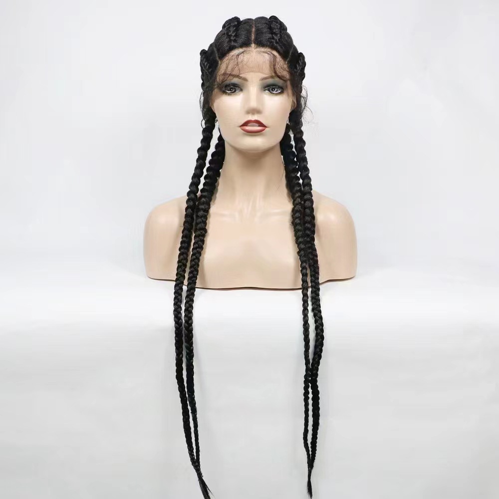 Amazon AliExpress Fiber Front Lace Wig Head Cover Four Stranded Braid Braid Wig One Piece Hair Replacement Amazon AliExpress Fiber Front Lace Wig Head Cover Four Stranded Braid Braid Wig One Piece Hair Replacement