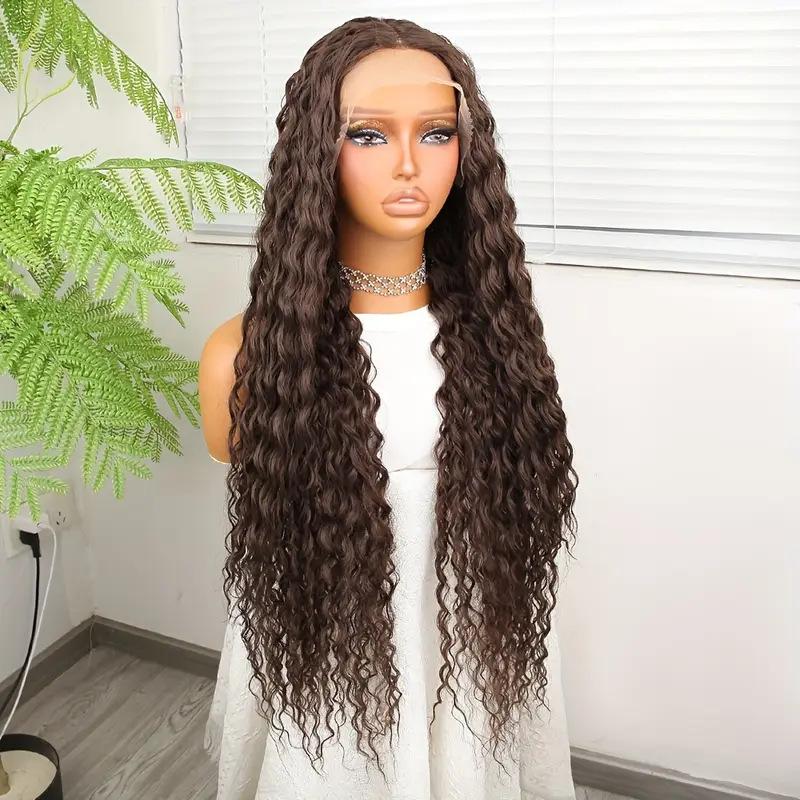 Cross border fashion African synthetic dirty braid wig temperament European and American women's long curly hair small curly manufacturer spot wholesale Cross border fashion African synthetic dirty braid wig temperament European and American women's long curly hair small curly manufacturer spot wholesale
