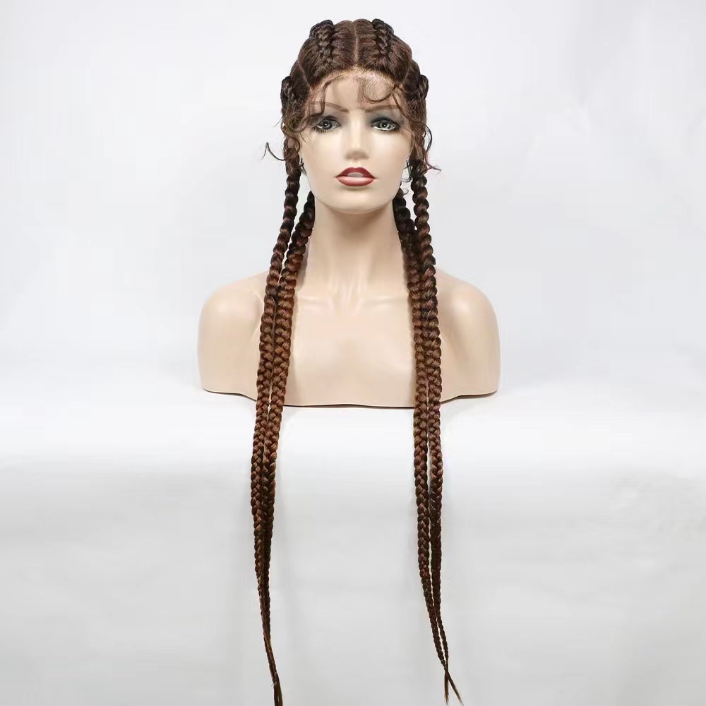 Amazon AliExpress Fiber Front Lace Wig Head Cover Four Stranded Braid Braid Wig One Piece Hair Replacement Amazon AliExpress Fiber Front Lace Wig Head Cover Four Stranded Braid Braid Wig One Piece Hair Replacement