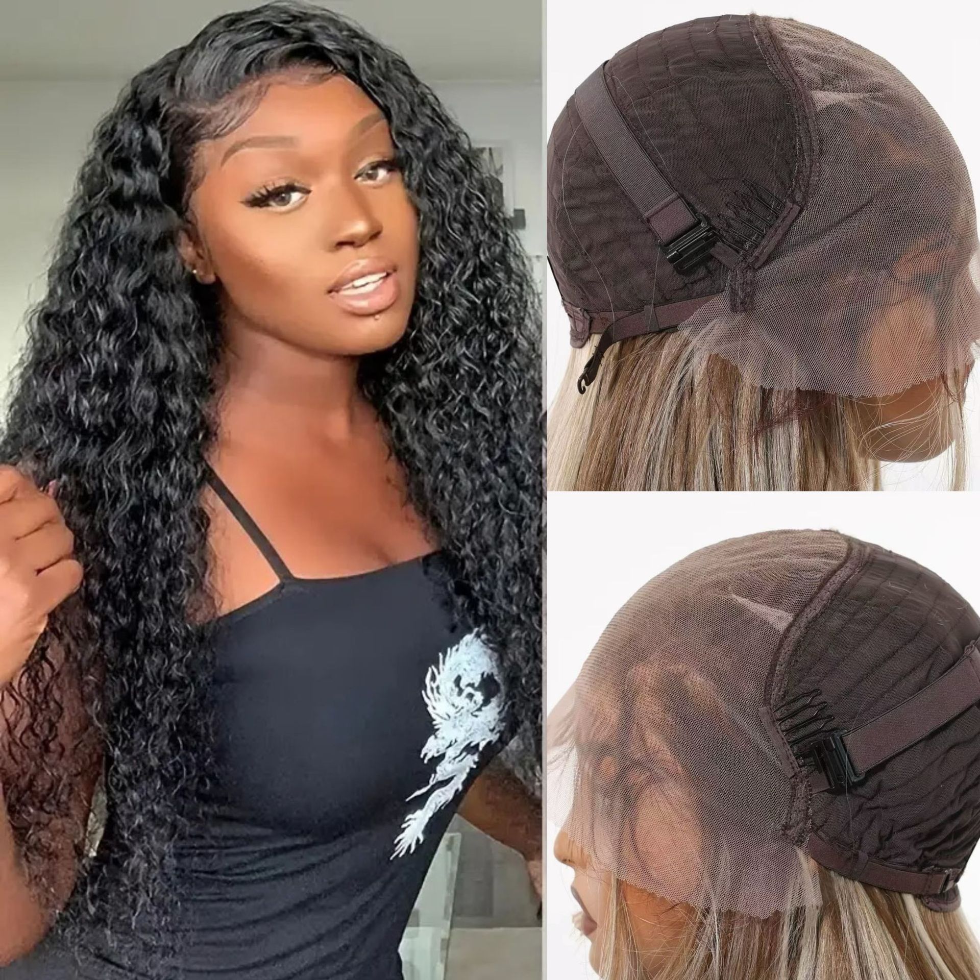 Cross border breathable transparent 13 * 6 lace headband, African small curly hair fluffy and dense, hot selling spot in Europe, America and Africa
