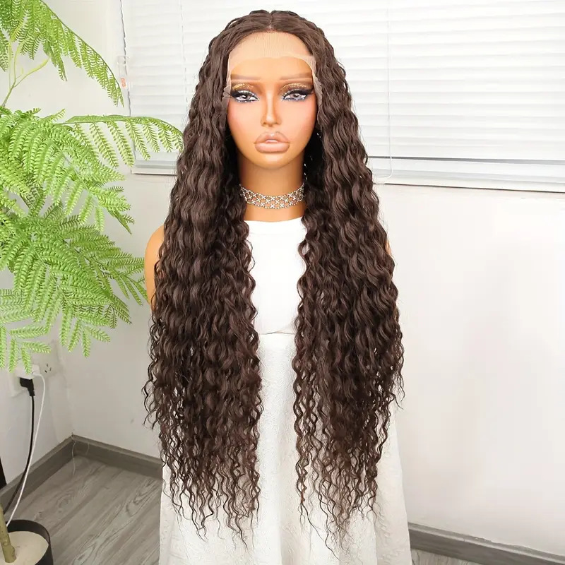 Cross border fashion African synthetic dirty braid wig temperament European and American women's long curly hair small curly manufacturer spot wholesale Cross border fashion African synthetic dirty braid wig temperament European and American women's long curly hair small curly manufacturer spot wholesale
