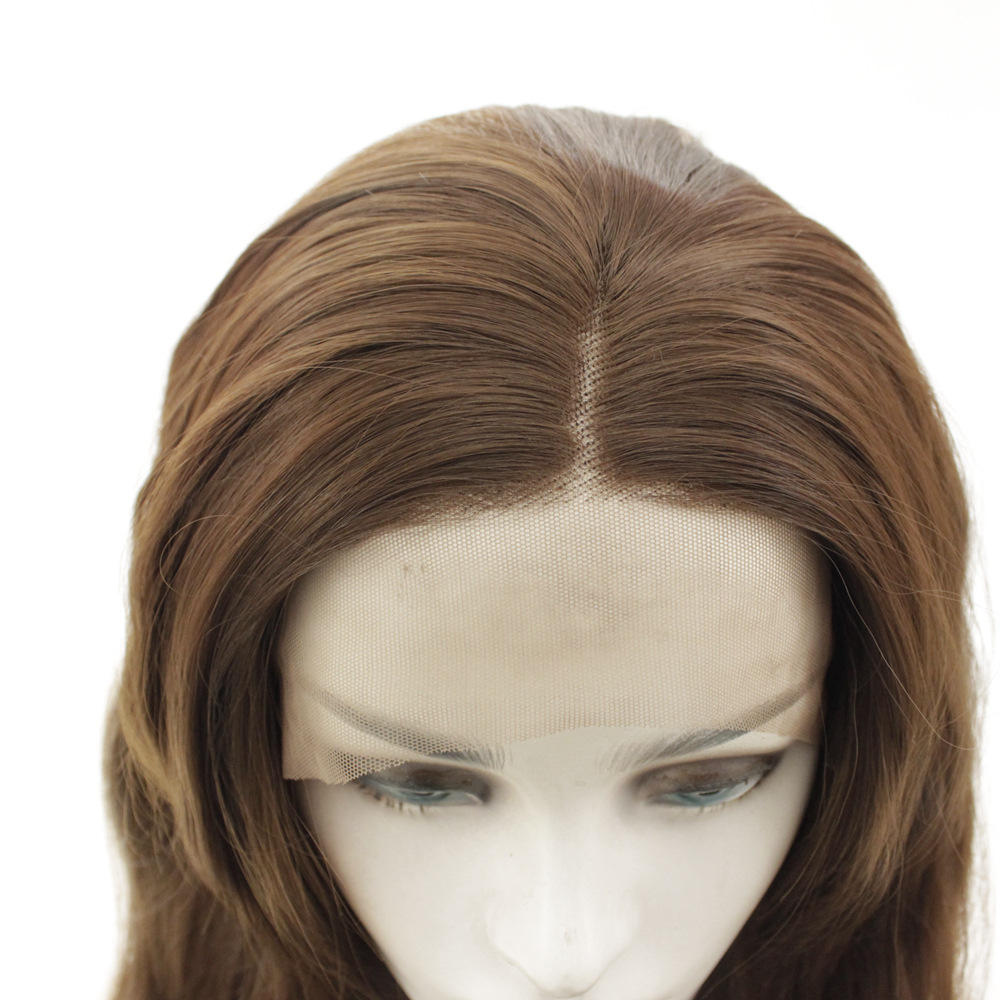 Wholesale fashion wigs from manufacturers, women's point color long curly hair, hot selling, European and American synthetic front lace wigs, one piece hair replacement Wholesale fashion wigs from manufacturers, women's point color long curly hair, hot selling, European and American synthetic front lace wigs, one piece hair replacement