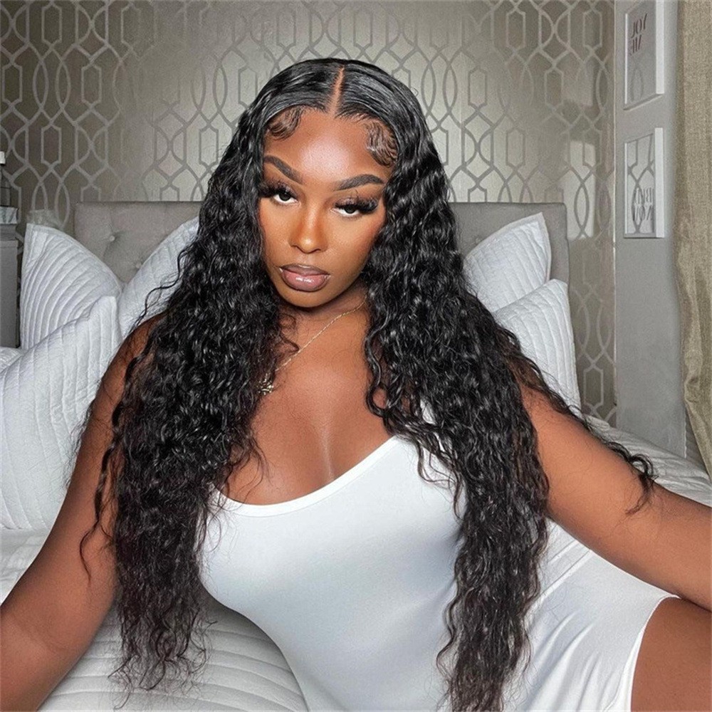Amazon Spot Wig Women's Front Lace Mid Split Long Curled Hair African Women's Fluffy Breathable Small Roll Synthetic Wig