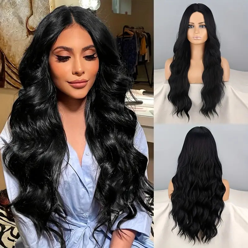 Cross border lace soft wig new product European and American fluffy wave headpiece synthetic long curly hair wig spot wholesale