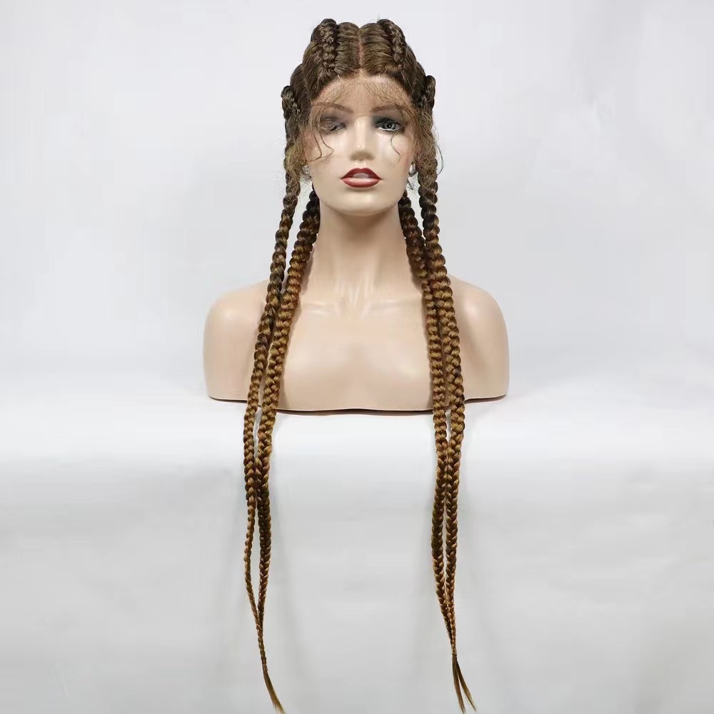 Amazon AliExpress Fiber Front Lace Wig Head Cover Four Stranded Braid Braid Wig One Piece Hair Replacement Amazon AliExpress Fiber Front Lace Wig Head Cover Four Stranded Braid Braid Wig One Piece Hair Replacement
