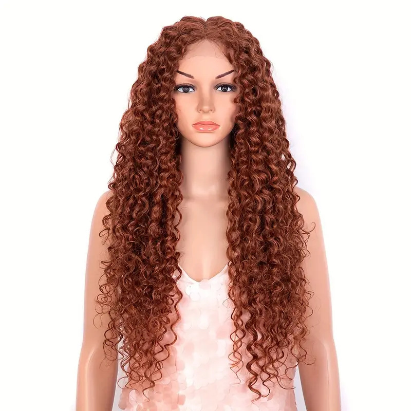 Cross border lace 13 * 6 wig, medium length curly hair, high-temperature silk, women's synthetic fiber, African small roll, natural black manufacturer Cross border lace 13 * 6 wig, medium length curly hair, high-temperature silk, women's synthetic fiber, African small roll, natural black manufacturer