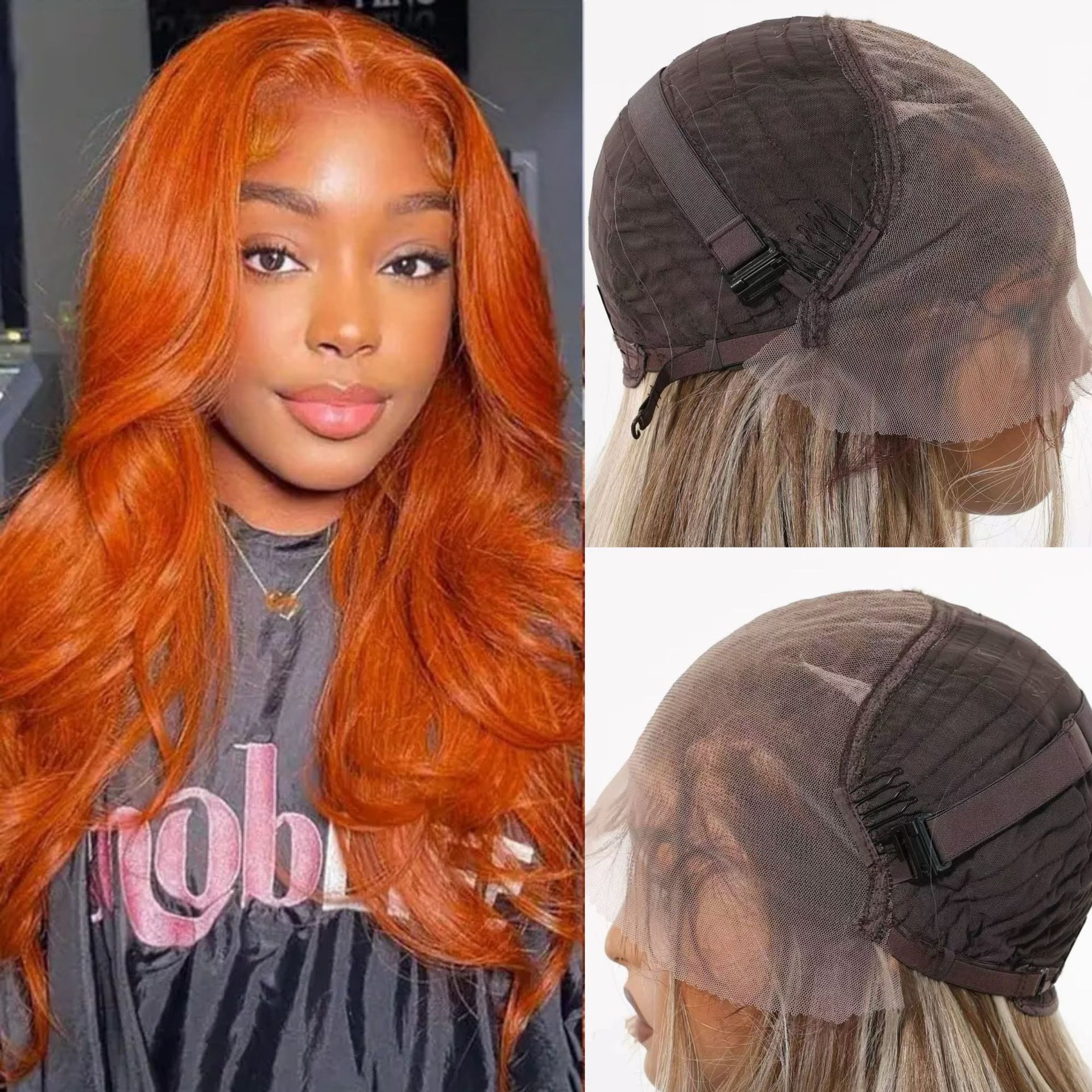 Cross border 13 * 6 lace wig for women with large waves, long curly hair, fluffy natural full head wig set, factory direct sales