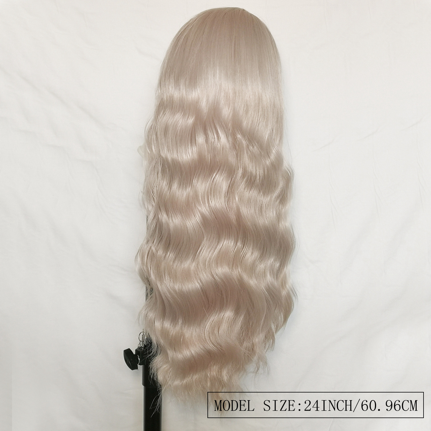 Synthetic lace natural wave wig, European and American foreign trade gray long curly hair, high-temperature silk headband wig, one-piece hair replacement Synthetic lace natural wave wig, European and American foreign trade gray long curly hair, high-temperature silk headband wig, one-piece hair replacement