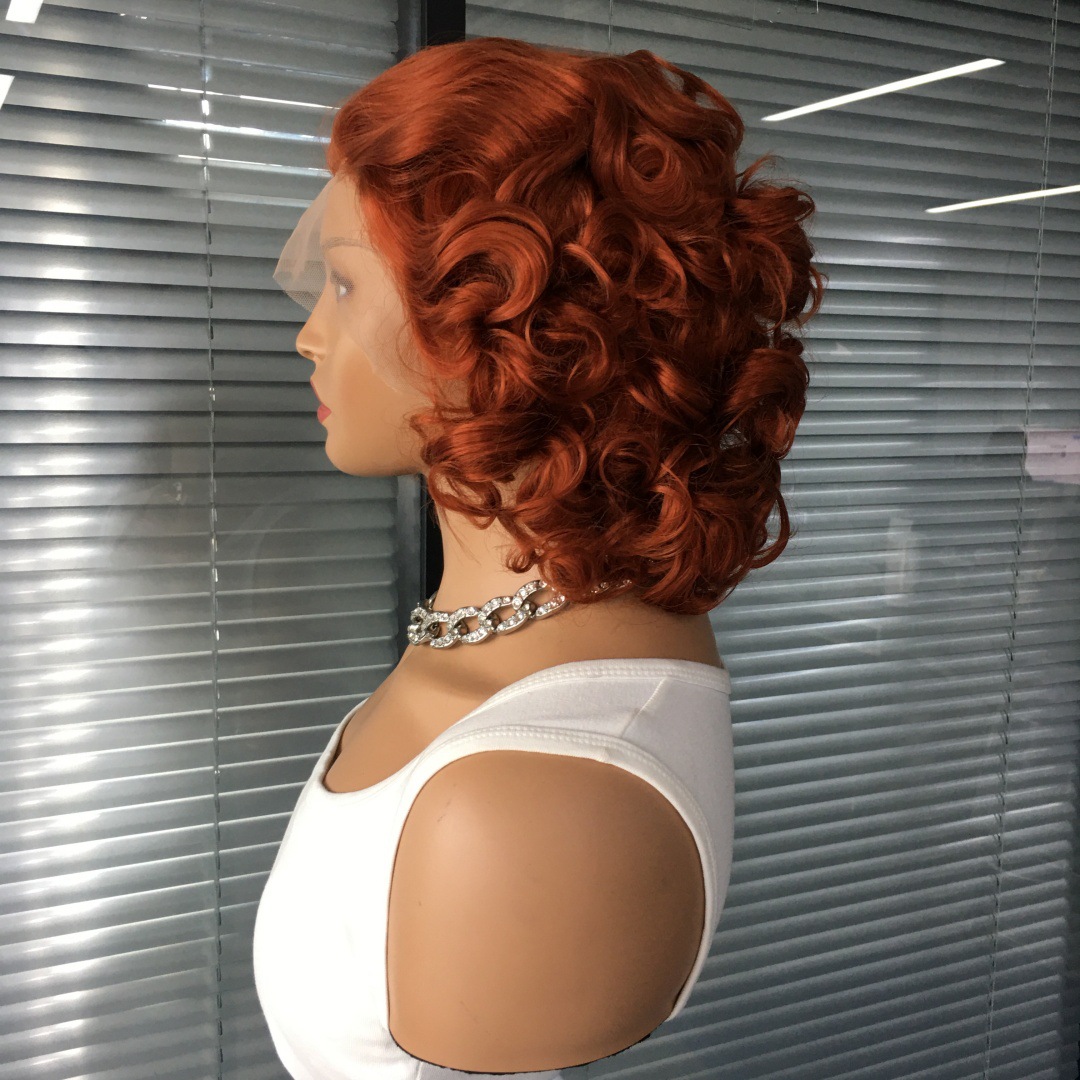 Amazon European and American Wig Women's Grey Gold Short Hair Curly 10 Inch Celebrity Same Style Factory Wholesale Full Headset Amazon European and American Wig Women's Grey Gold Short Hair Curly 10 Inch Celebrity Same Style Factory Wholesale Full Headset