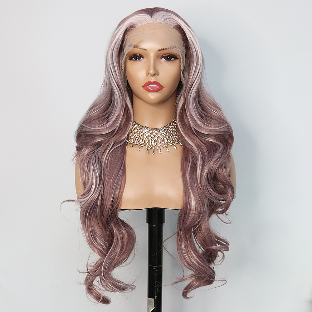 Hot selling cross-border exclusive synthetic lace wig headband for Europe and America, fluffy big wave long curly hair 26 inches Hot selling cross-border exclusive synthetic lace wig headband for Europe and America, fluffy big wave long curly hair 26 inches