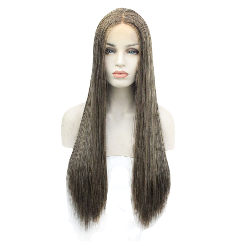 Wholesale wigs from manufacturers, long straight hair for women, European and American fashion, mid-range hair extensions that can be permed and dyed, wigs with cosplay support, and hair replacement services