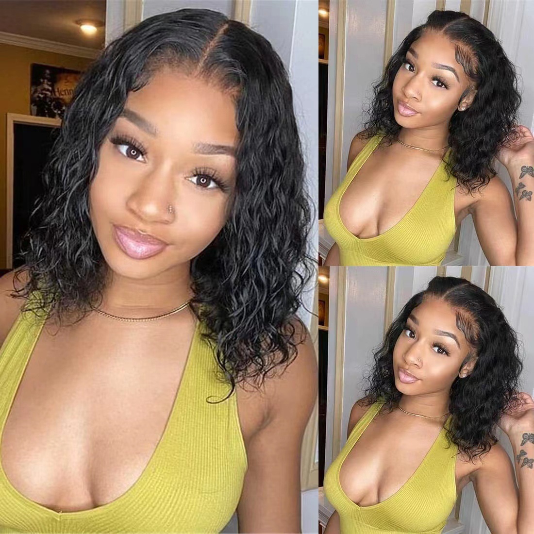 2025 Cross border wig for women, African curly hair, synthetic headband, long hair, European and American new lace curly hair, factory direct sales