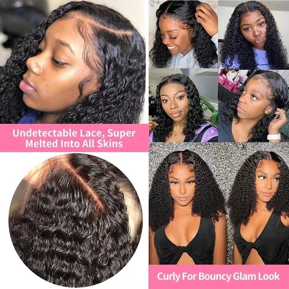 Amazon Cross border Black African Small Roll Lace Wig Synthetic Full Headset Fashionable Natural Realistic Women's Wig