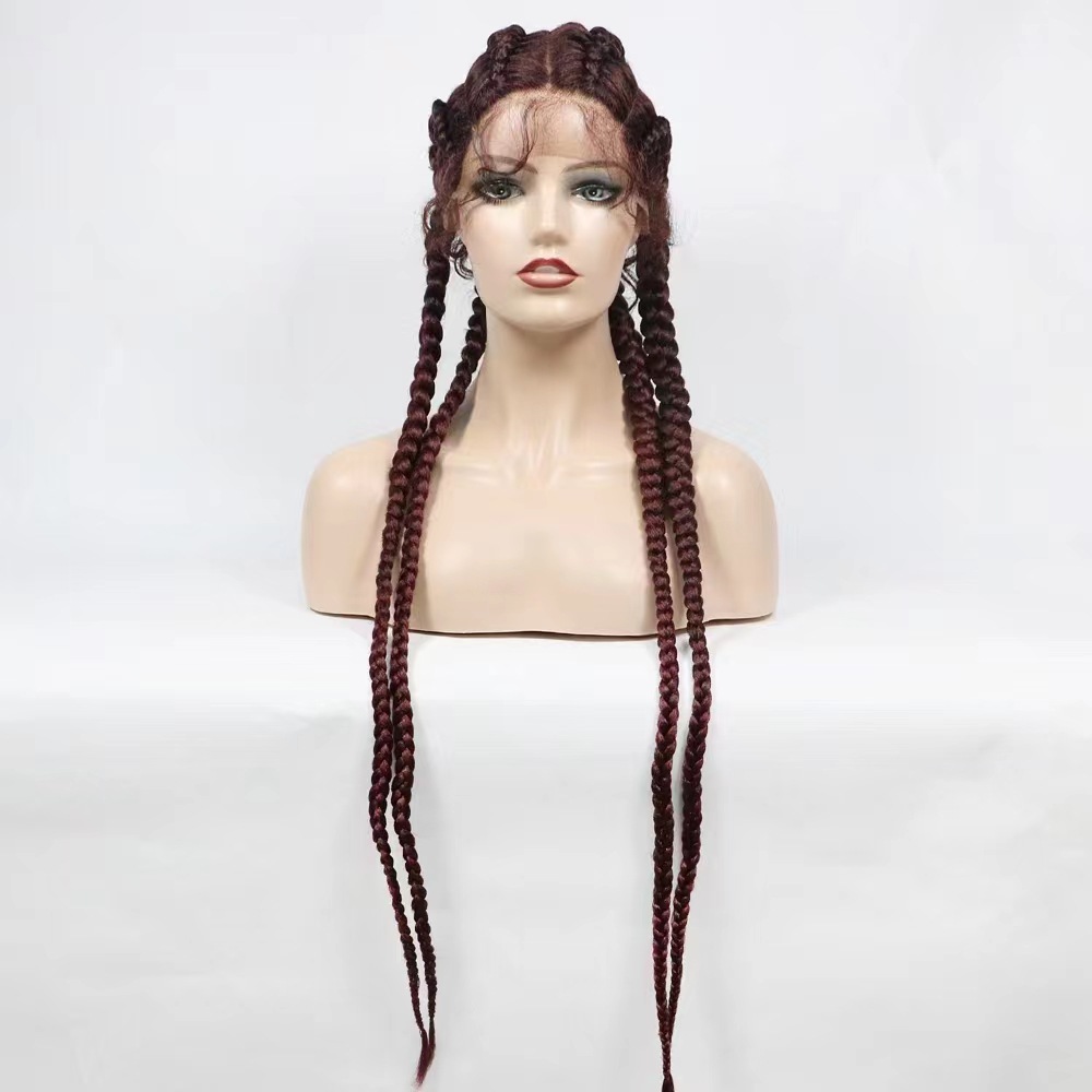 Amazon AliExpress Fiber Front Lace Wig Head Cover Four Stranded Braid Braid Wig One Piece Hair Replacement Amazon AliExpress Fiber Front Lace Wig Head Cover Four Stranded Braid Braid Wig One Piece Hair Replacement