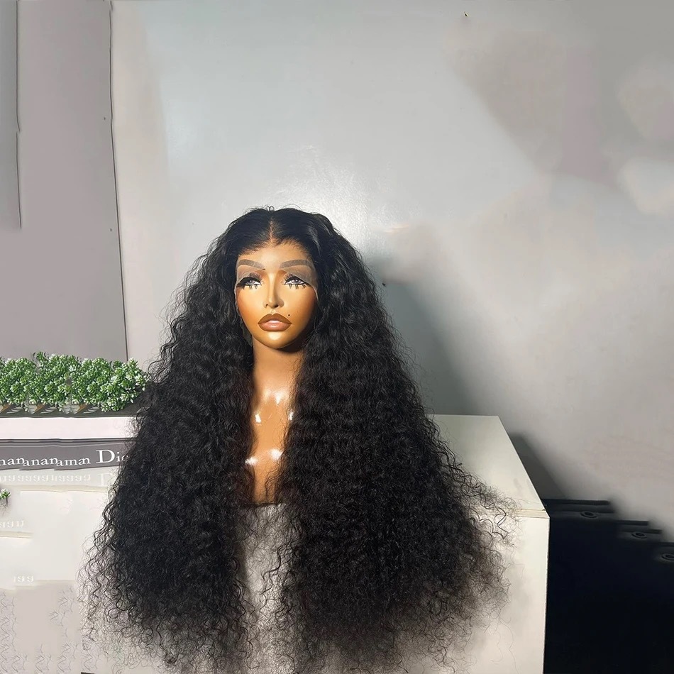 Cross border lace wig, African women's black small roll wig, European and American style wave wig, exuding elegance