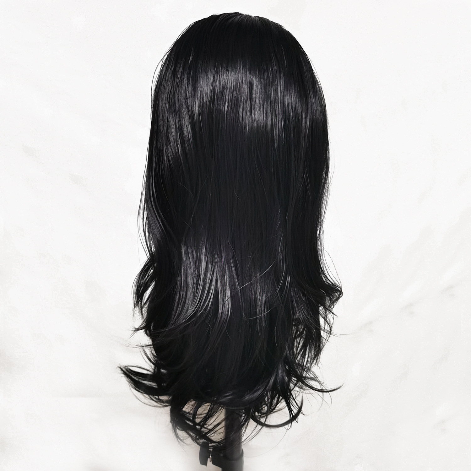 13x4 Black Front Lace Large Wave Synthetic Wig 150% Density Natural Interhair Line Women's Synthetic Hair Cover 13x4 Black Front Lace Large Wave Synthetic Wig 150% Density Natural Interhair Line Women's Synthetic Hair Cover