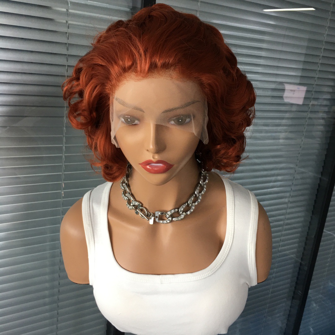 Amazon European and American Wig Women's Grey Gold Short Hair Curly 10 Inch Celebrity Same Style Factory Wholesale Full Headset Amazon European and American Wig Women's Grey Gold Short Hair Curly 10 Inch Celebrity Same Style Factory Wholesale Full Headset