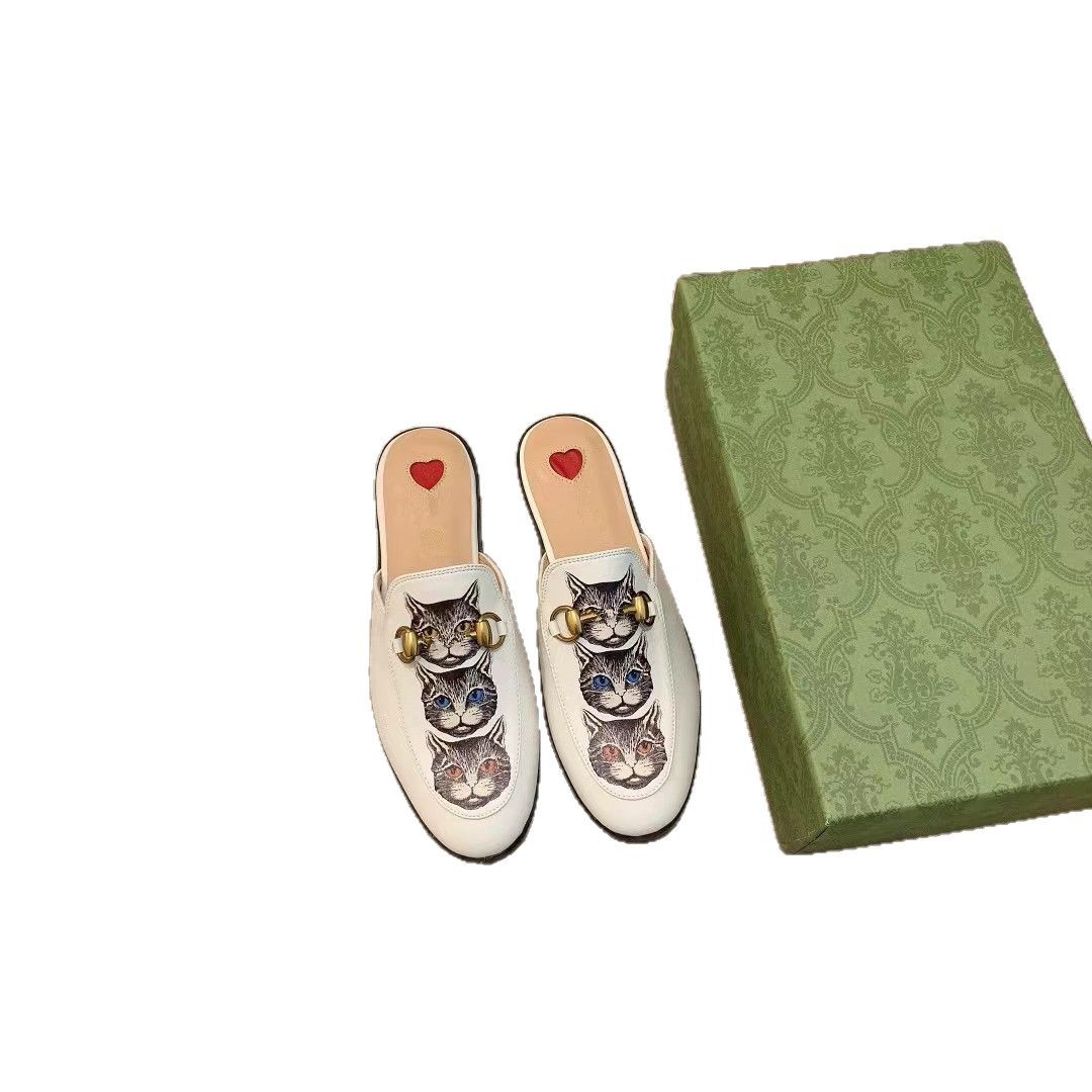 Ma Xian Kou G Home Baotou Half Slippers Women's Summer Genuine Leather Flat Bottom Outerwear Lazy Muller Shoes Soft Bottom Large Size 41-43 Ma Xian Kou G Home Baotou Half Slippers Women's Summer Genuine Leather Flat Bottom Outerwear Lazy Muller Shoes Soft Bottom Large Size 41-43