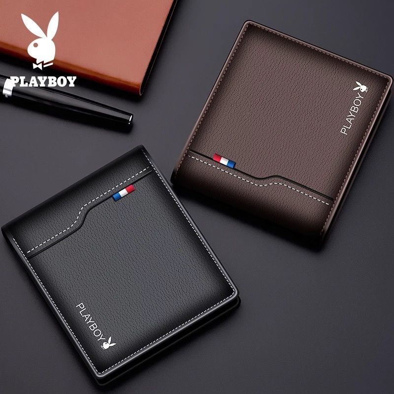 Playboy wallet men's short wallet wallet driver's license card wallet men's student Korean version trendy wallet Playboy wallet men's short wallet wallet driver's license card wallet men's student Korean version trendy wallet