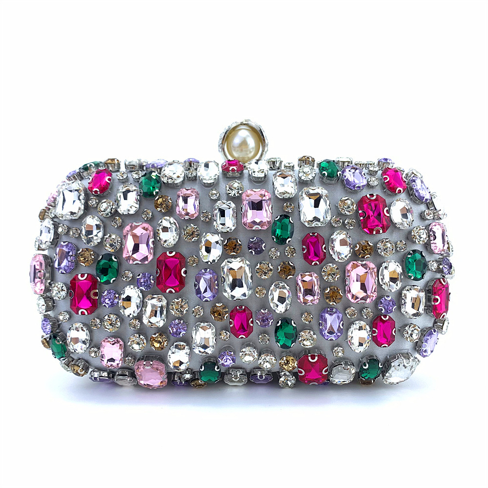 Hengmei Handmade Full Diamond Set Banquet Bag, Ladies' Handheld Bag, Premium Box Bag Hengmei Handmade Full Diamond Set Banquet Bag, Ladies' Handheld Bag, Premium Box Bag