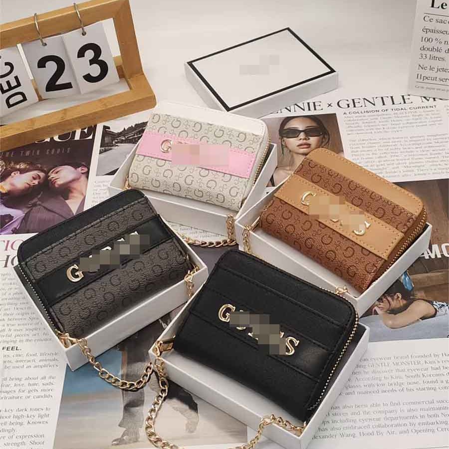 Foreign trade new women's bag chain solid color European and American big logo big letters casual versatile crossbody simple wallet