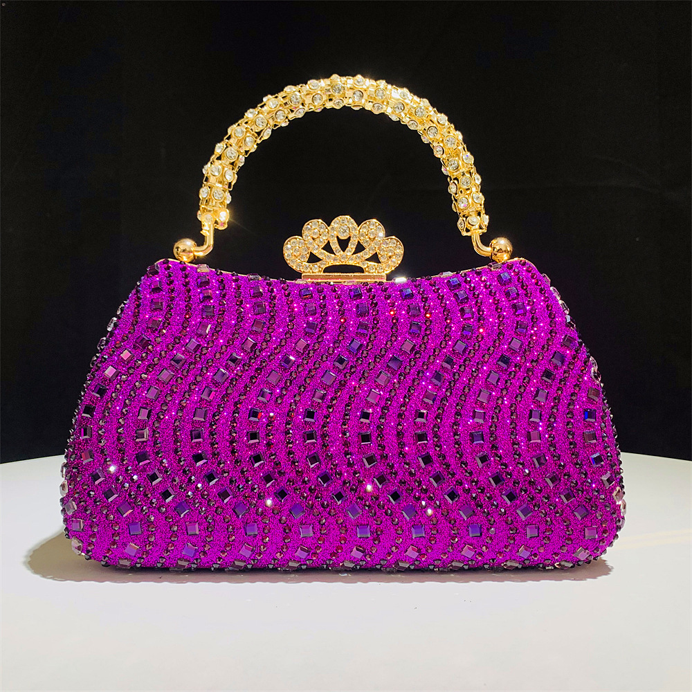 Hengmei Direct Sales European and American Fashion Hot Diamond Banquet Bag Cheongsam Dress Diamond Set Bag Instagram Wedding Handheld Banquet Women's Bag Hengmei Direct Sales European and American Fashion Hot Diamond Banquet Bag Cheongsam Dress Diamond Set Bag Instagram Wedding Handheld Banquet Women's Bag