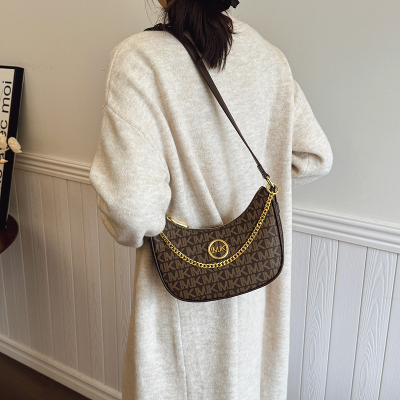 French Retro Underarm Bag for Women 2025 New European and American Fashion Printed Shoulder Bag, High Grade Crossbody Dumpling Bag French Retro Underarm Bag for Women 2025 New European and American Fashion Printed Shoulder Bag, High Grade Crossbody Dumpling Bag