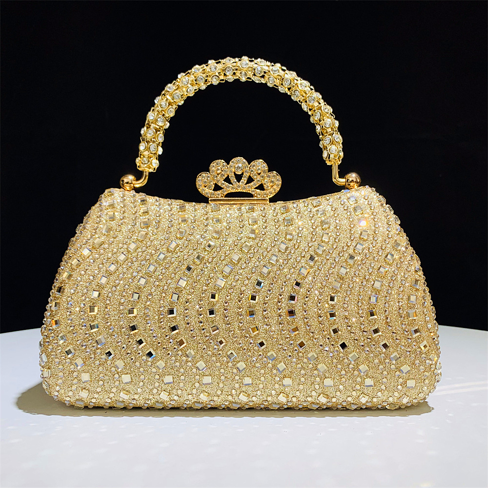 Hengmei Direct Sales European and American Fashion Hot Diamond Banquet Bag Cheongsam Dress Diamond Set Bag Instagram Wedding Handheld Banquet Women's Bag Hengmei Direct Sales European and American Fashion Hot Diamond Banquet Bag Cheongsam Dress Diamond Set Bag Instagram Wedding Handheld Banquet Women's Bag