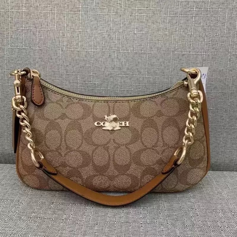 Koujia's new bag Teri24 small bag, vintage flower single shoulder armpit bag, chain bar mahjong bag, crossbody commuting women's bag Koujia's new bag Teri24 small bag, vintage flower single shoulder armpit bag, chain bar mahjong bag, crossbody commuting women's bag