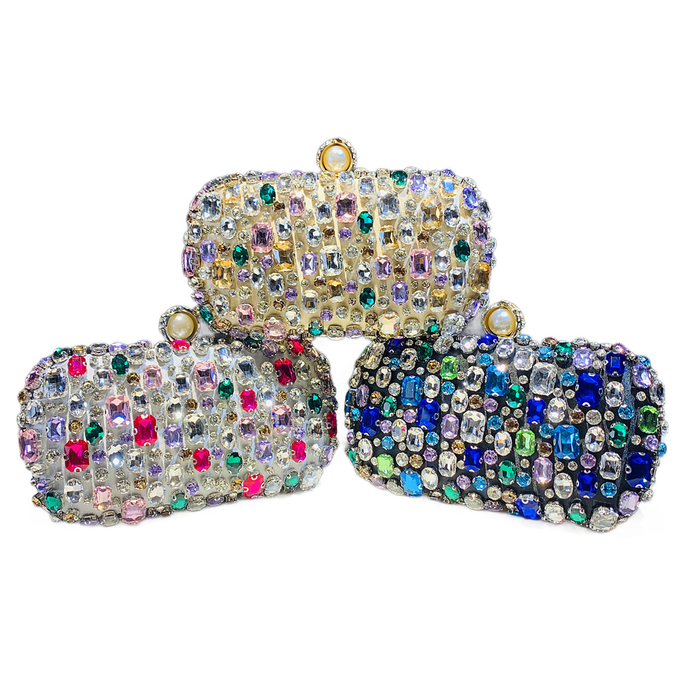 Hengmei Handmade Full Diamond Set Banquet Bag, Ladies' Handheld Bag, Premium Box Bag Hengmei Handmade Full Diamond Set Banquet Bag, Ladies' Handheld Bag, Premium Box Bag