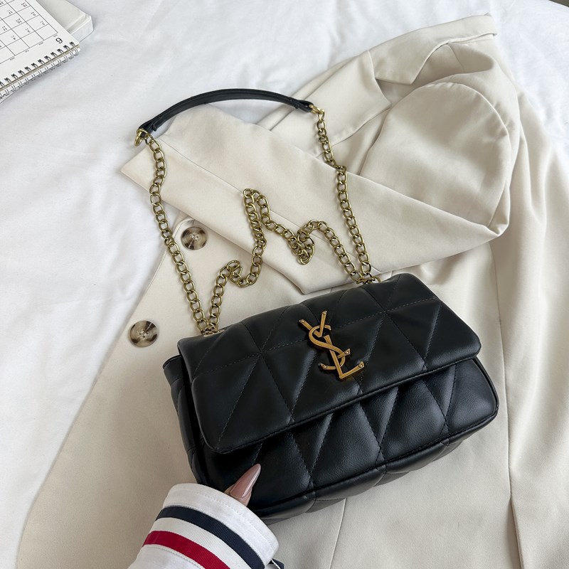 High end 2025 new Korean style temperament diamond grille style crossbody bag, fashionable chain shoulder bag, niche women's bag High end 2025 new Korean style temperament diamond grille style crossbody bag, fashionable chain shoulder bag, niche women's bag