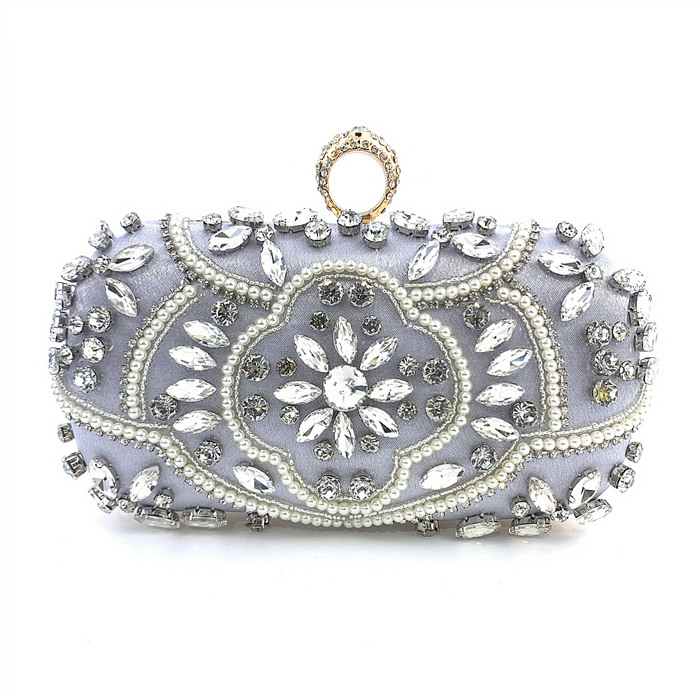 Chaozhou Hengmei Handbag Factory Direct Sales Handheld Banquet Bag Handmade Pearl Embroidery Bag Bright Film Bag Women's Handheld Evening Dress Bag Chaozhou Hengmei Handbag Factory Direct Sales Handheld Banquet Bag Handmade Pearl Embroidery Bag Bright Film Bag Women's Handheld Evening Dress Bag