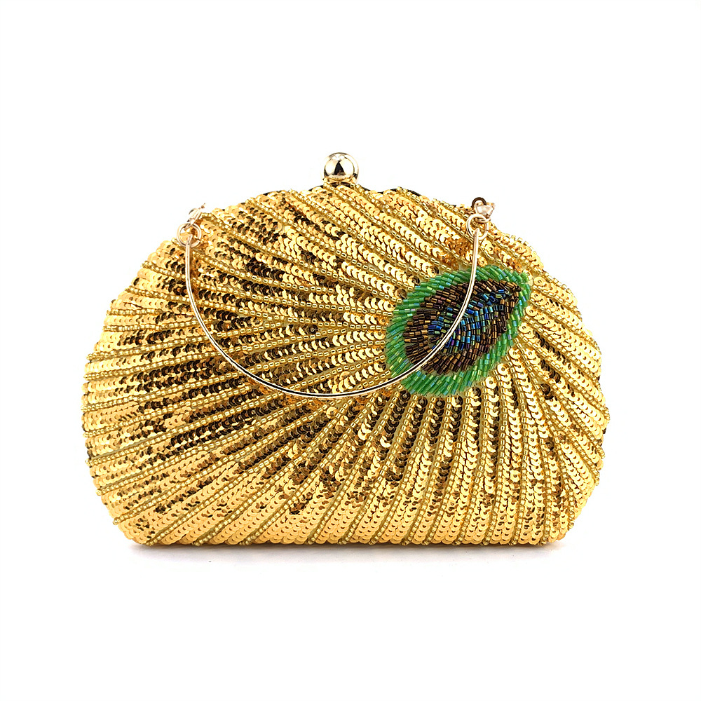 Chaozhou Hengmei Handbag Fashion Banquet Bag Women's Handmade Shell Peacock Bead Bag Banquet Bag Chaozhou Hengmei Handbag Fashion Banquet Bag Women's Handmade Shell Peacock Bead Bag Banquet Bag