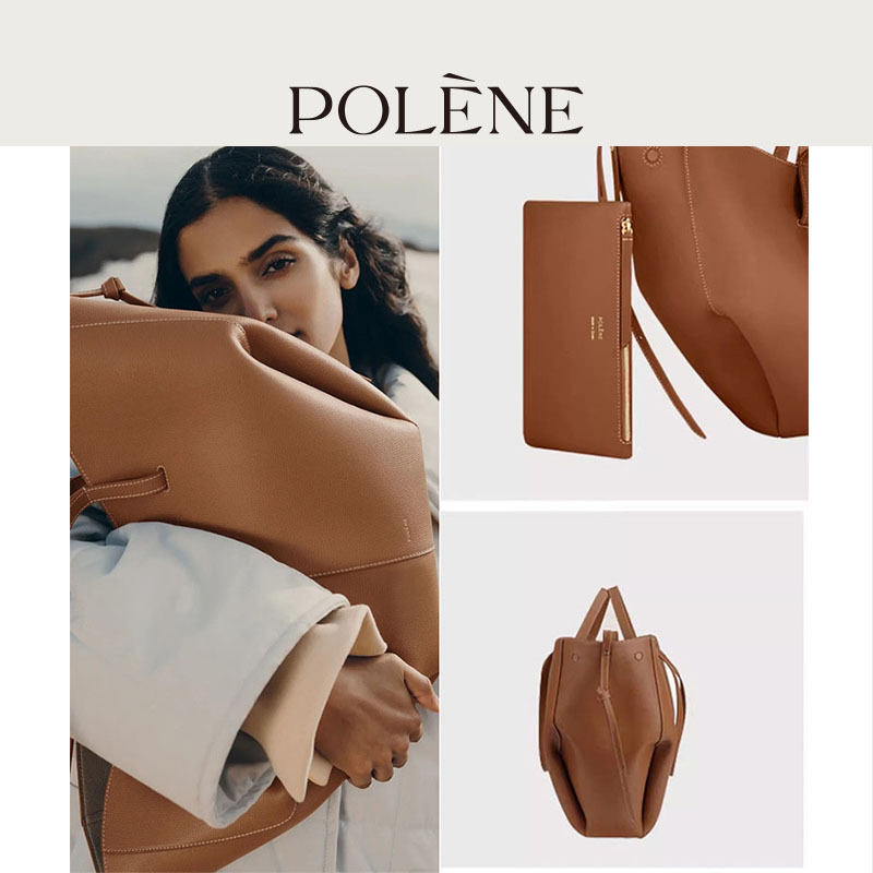French Polen wing bag, Poleen tote bag, retro European and American niche bucket bag, hand-held armpit bag