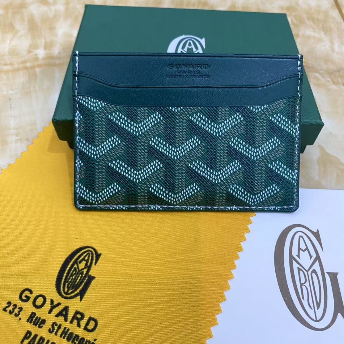 Goyard card bag, ultra-thin men's classic real pickup cover, women's storage card clip, universal card bag Goyard card bag, ultra-thin men's classic real pickup cover, women's storage card clip, universal card bag