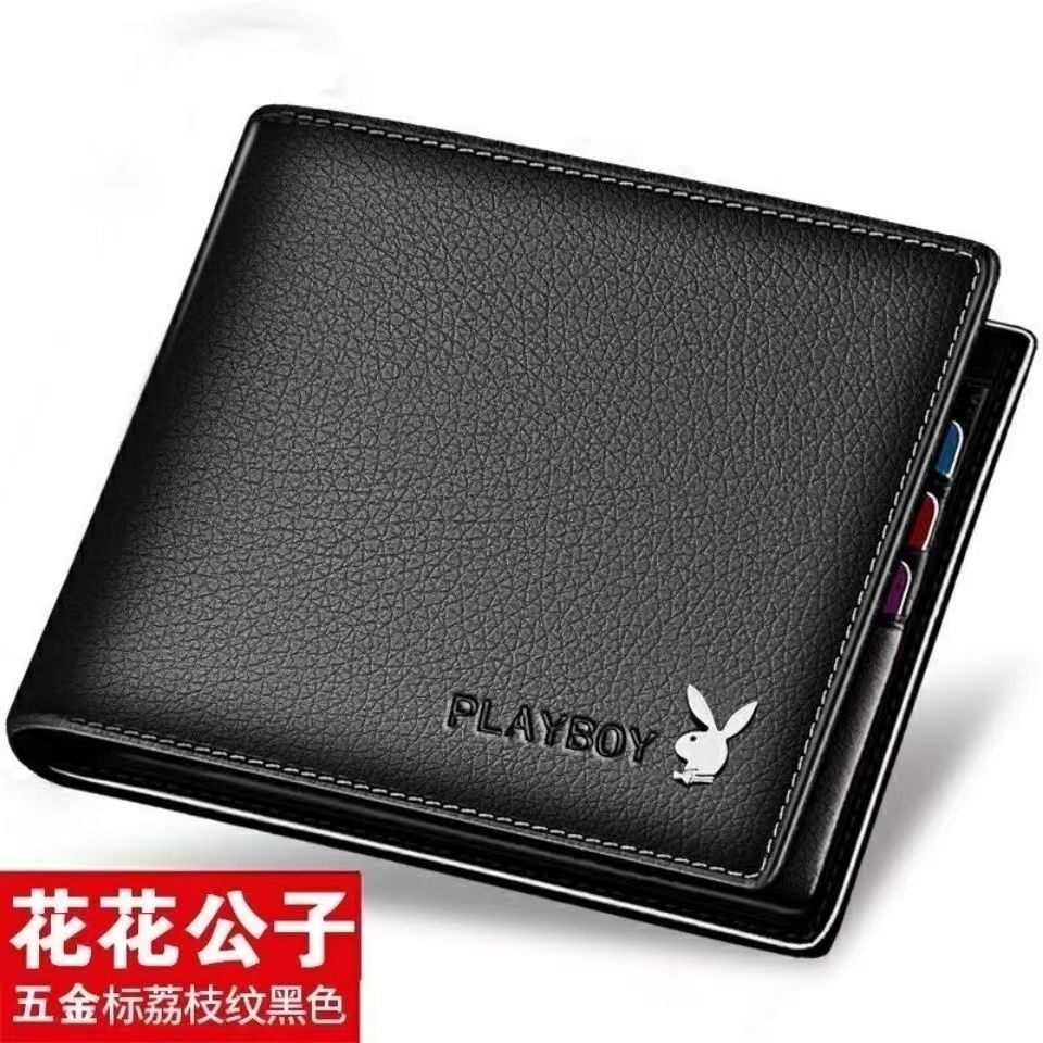 Playboy wallet men's short wallet wallet driver's license card wallet men's student Korean version trendy wallet Playboy wallet men's short wallet wallet driver's license card wallet men's student Korean version trendy wallet