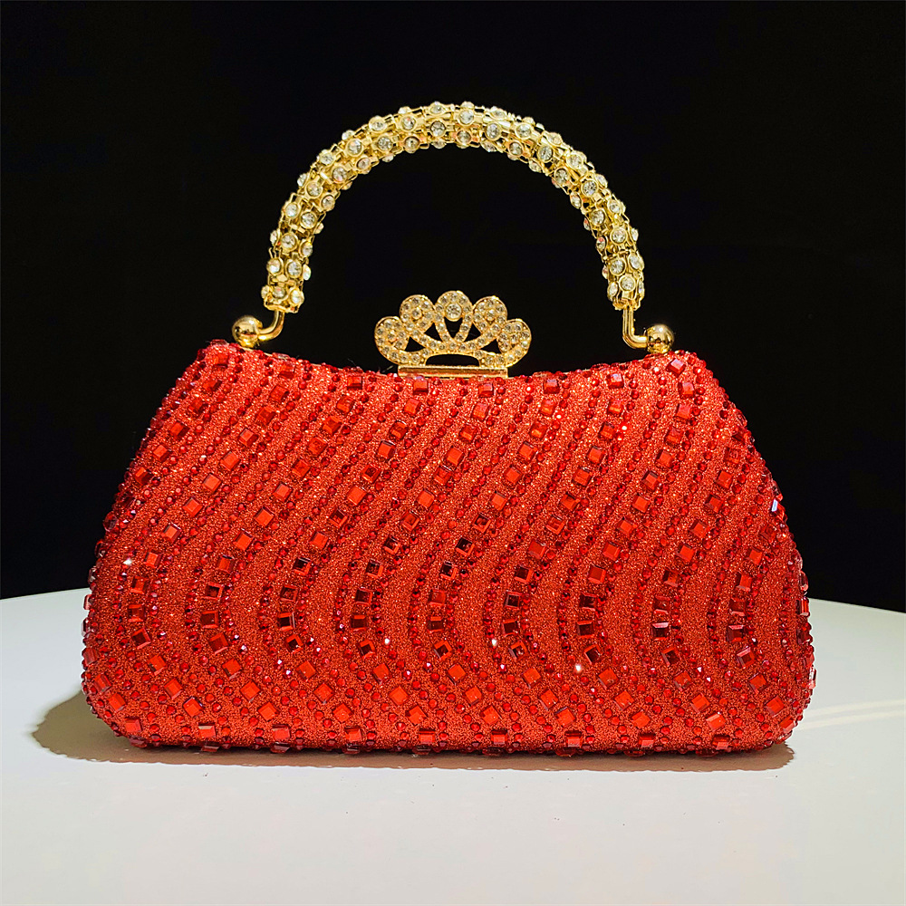 Hengmei Direct Sales European and American Fashion Hot Diamond Banquet Bag Cheongsam Dress Diamond Set Bag Instagram Wedding Handheld Banquet Women's Bag Hengmei Direct Sales European and American Fashion Hot Diamond Banquet Bag Cheongsam Dress Diamond Set Bag Instagram Wedding Handheld Banquet Women's Bag
