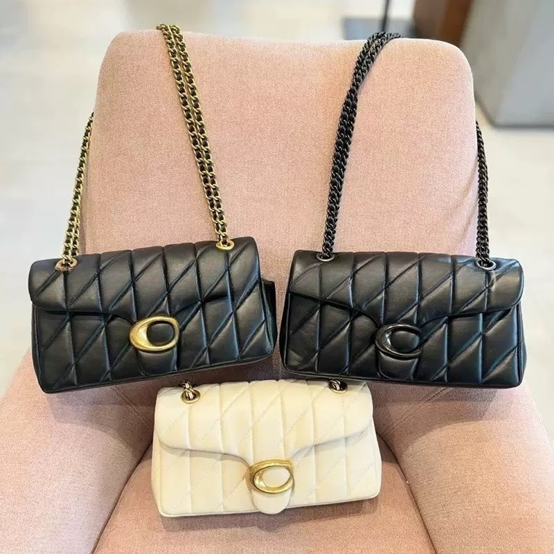 Koujia's new Tabby26 wine god bag, diamond grid lambskin chain bag, single shoulder hand-held crossbody bag, underarm bag for women