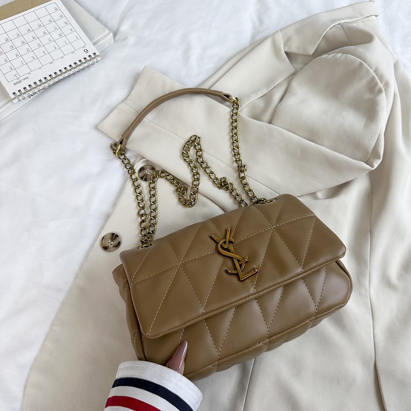 High end 2025 new Korean style temperament diamond grille style crossbody bag, fashionable chain shoulder bag, niche women's bag High end 2025 new Korean style temperament diamond grille style crossbody bag, fashionable chain shoulder bag, niche women's bag
