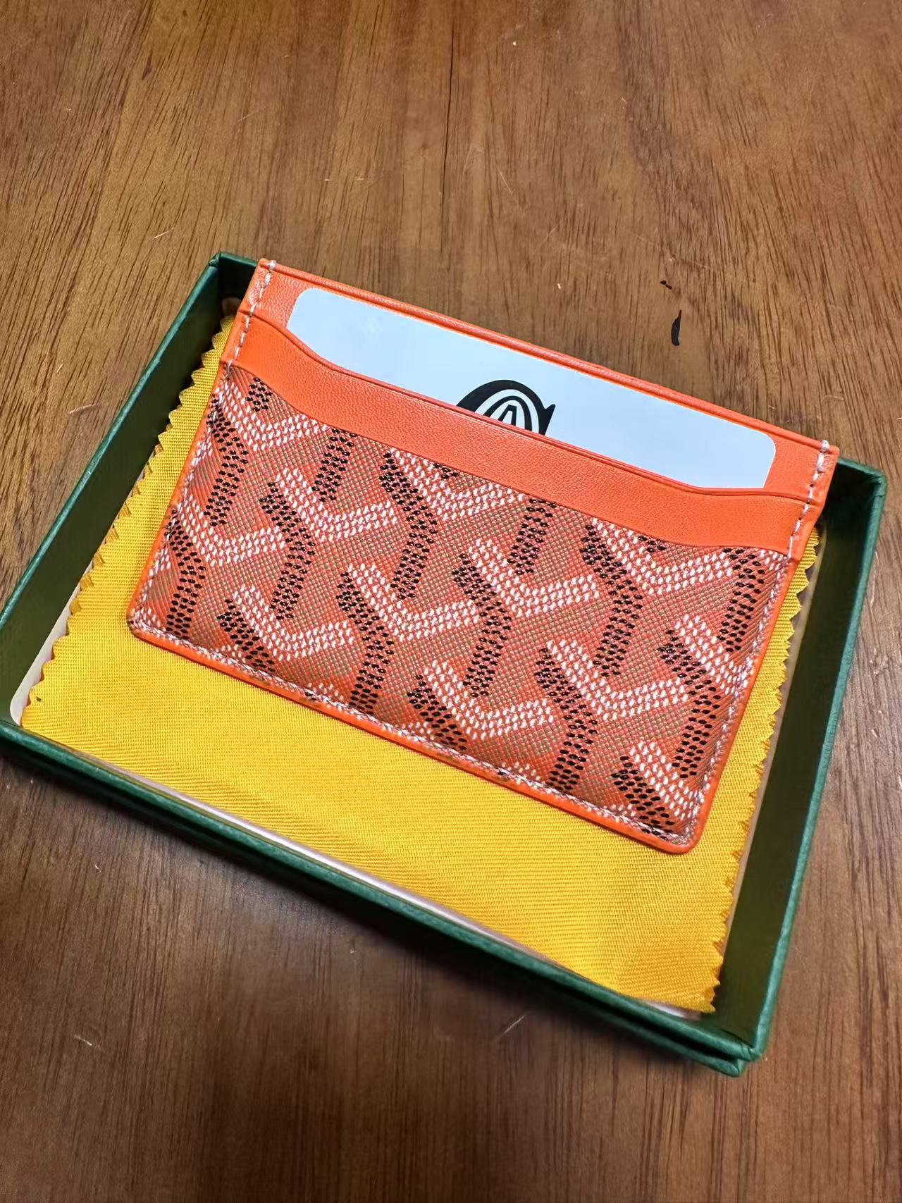 Goyard card bag, ultra-thin men's classic real pickup cover, women's storage card clip, universal card bag Goyard card bag, ultra-thin men's classic real pickup cover, women's storage card clip, universal card bag