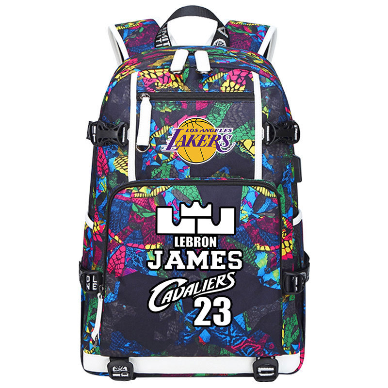 Lakers' James Kobe KOBE backpack, large capacity flying man backpack, men's and women's high school basketball backpack trend Lakers' James Kobe KOBE backpack, large capacity flying man backpack, men's and women's high school basketball backpack trend