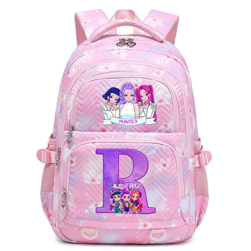 Cross border new witch hunting group letter print Korean version trendy backpack, lightweight and large capacity backpack for primary and secondary school students Cross border new witch hunting group letter print Korean version trendy backpack, lightweight and large capacity backpack for primary and secondary school students