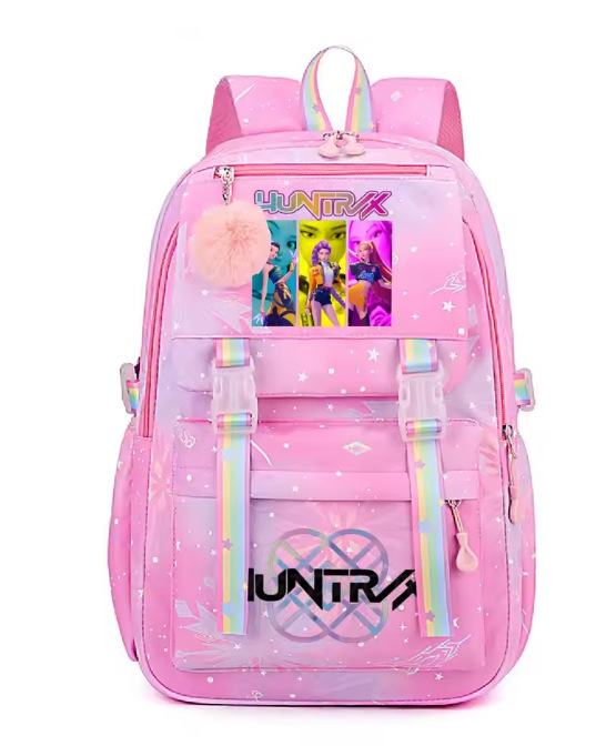 Amazon's new witch hunt printed student backpack cross-border popular cartoon KPop student backpack lightweight Amazon's new witch hunt printed student backpack cross-border popular cartoon KPop student backpack lightweight