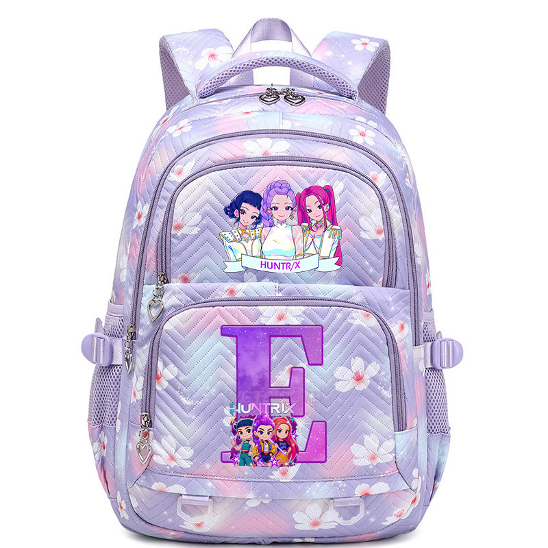 Cross border new witch hunting group letter print Korean version trendy backpack, lightweight and large capacity backpack for primary and secondary school students Cross border new witch hunting group letter print Korean version trendy backpack, lightweight and large capacity backpack for primary and secondary school students