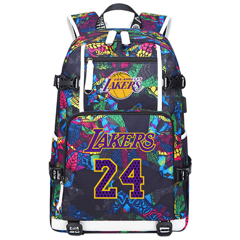 Lakers' James Kobe KOBE backpack, large capacity flying man backpack, men's and women's high school basketball backpack trend Lakers' James Kobe KOBE backpack, large capacity flying man backpack, men's and women's high school basketball backpack trend