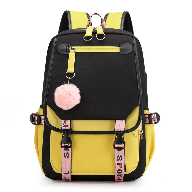 Korean girl group Kim Ji soo, Kim Jenny, Park Choi young printed backpack, backpack, large capacity USB interface, student Korean girl group Kim Ji soo, Kim Jenny, Park Choi young printed backpack, backpack, large capacity USB interface, student