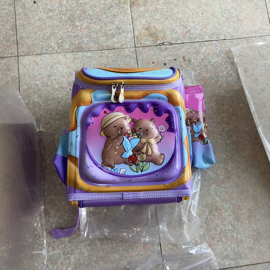 Cross border kindergarten backpack fully open shaped space bag 2.3.4 year old children's backpack two-piece set cute cartoon Cross border kindergarten backpack fully open shaped space bag 2.3.4 year old children's backpack two-piece set cute cartoon